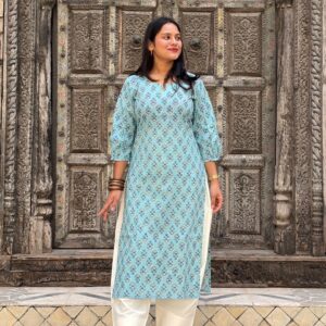 Elegant Printed Kurti Set